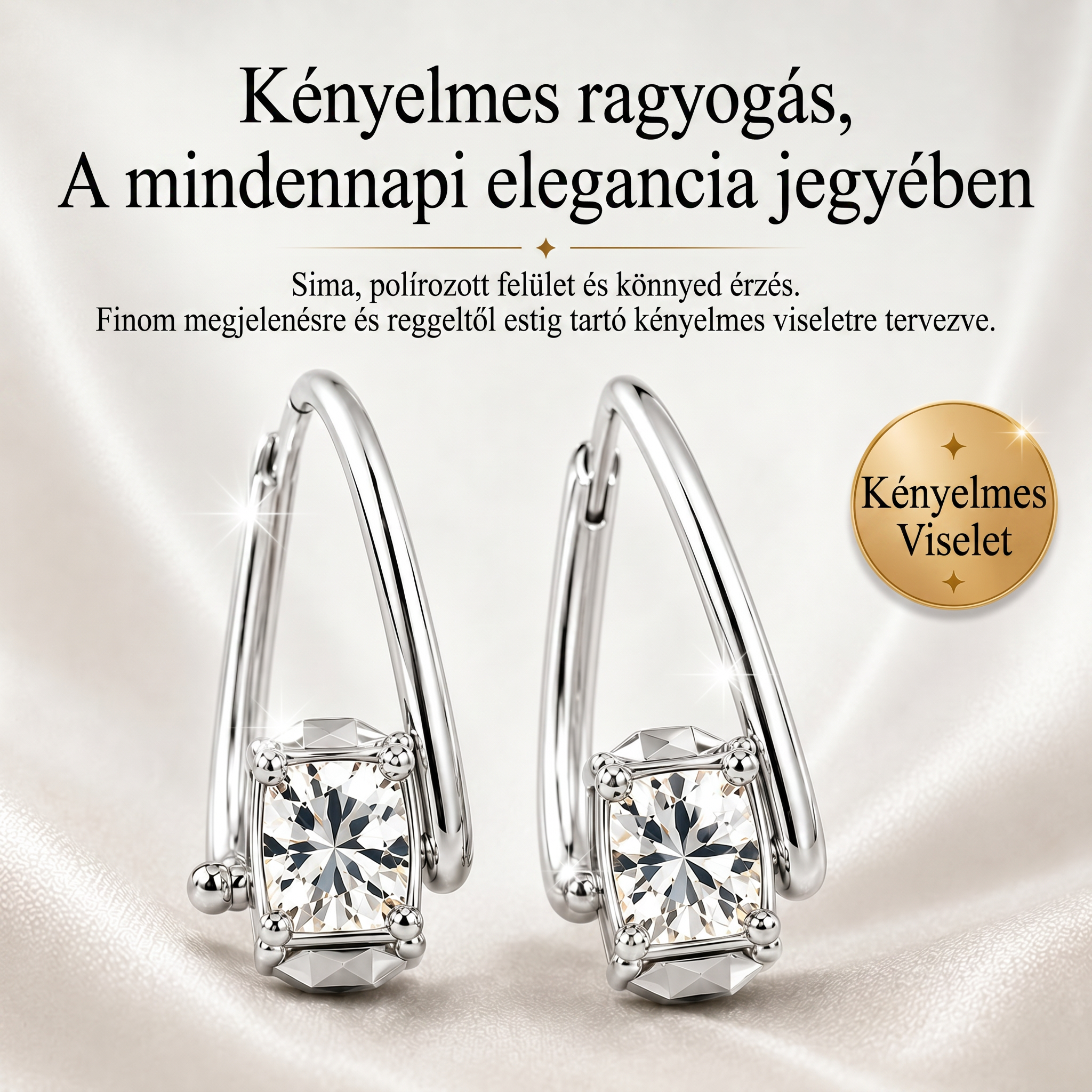🔥🔥 MA 90% KEDVEZMÉNY: 1 karátos „Táncoló” Moissanite fülbevaló – kényelem és csillogás, amit megérdemelsz! 💖