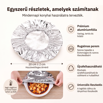🔥🔥 PKNEW® Összecsukható alumíniumfólia ételtakaró | Tartsa az ételeket melegen, frissen és védve a gyümölcslegyektől