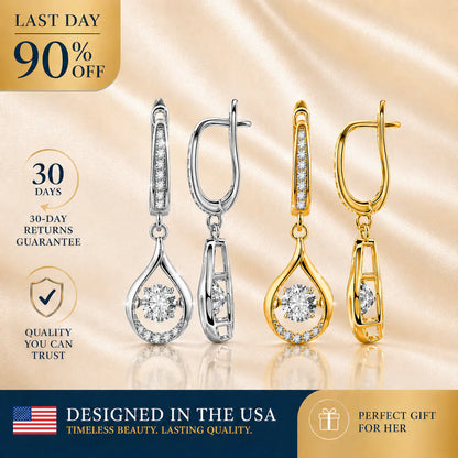 🔥🔥 90% OFF TODAY: 1-Carat "Dancing" Moissanite Earrings – The Pure S925 Comfort & Sparkle You Deserve 💖
