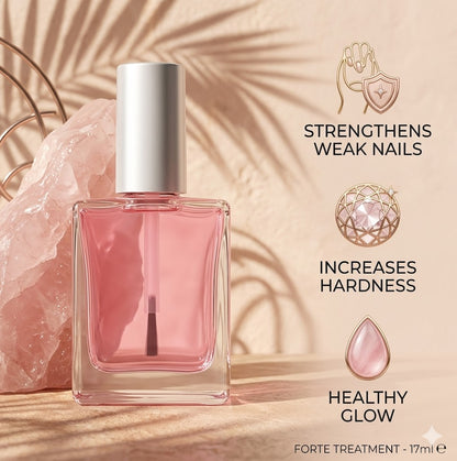 Ice-Clear Pink Nail Strengthener - Repair Treatment for Brittle Cracked Nails, Quick-Dry Long-Lasting Shine