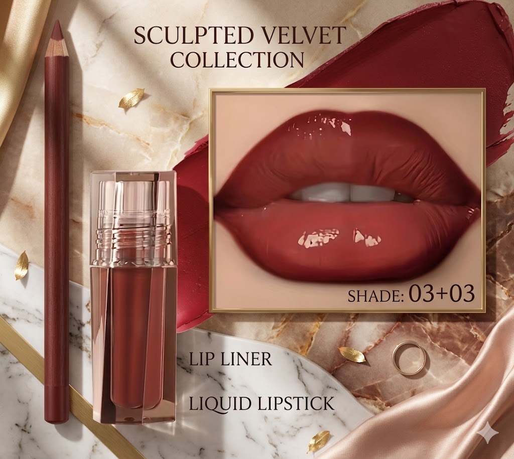 Plumping Lip Gloss & Liner Duo | Precision 3D Lip Contour Pencil Pack, Long-Wear Fresh Shine