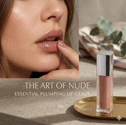 Plumping Mirror Lip Gloss | Hydrating Water-Glow Lip Tint, Waterproof & Long-Lasting Lip Makeup for Women
