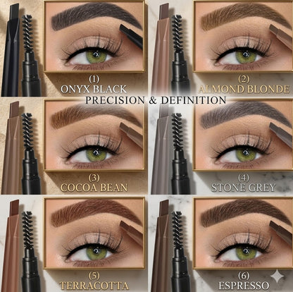 Smudge-Proof Automatic Eyebrow Pencil | Tinted Micro Triangle Brow Styling Pen, Long-Wear Easy Application