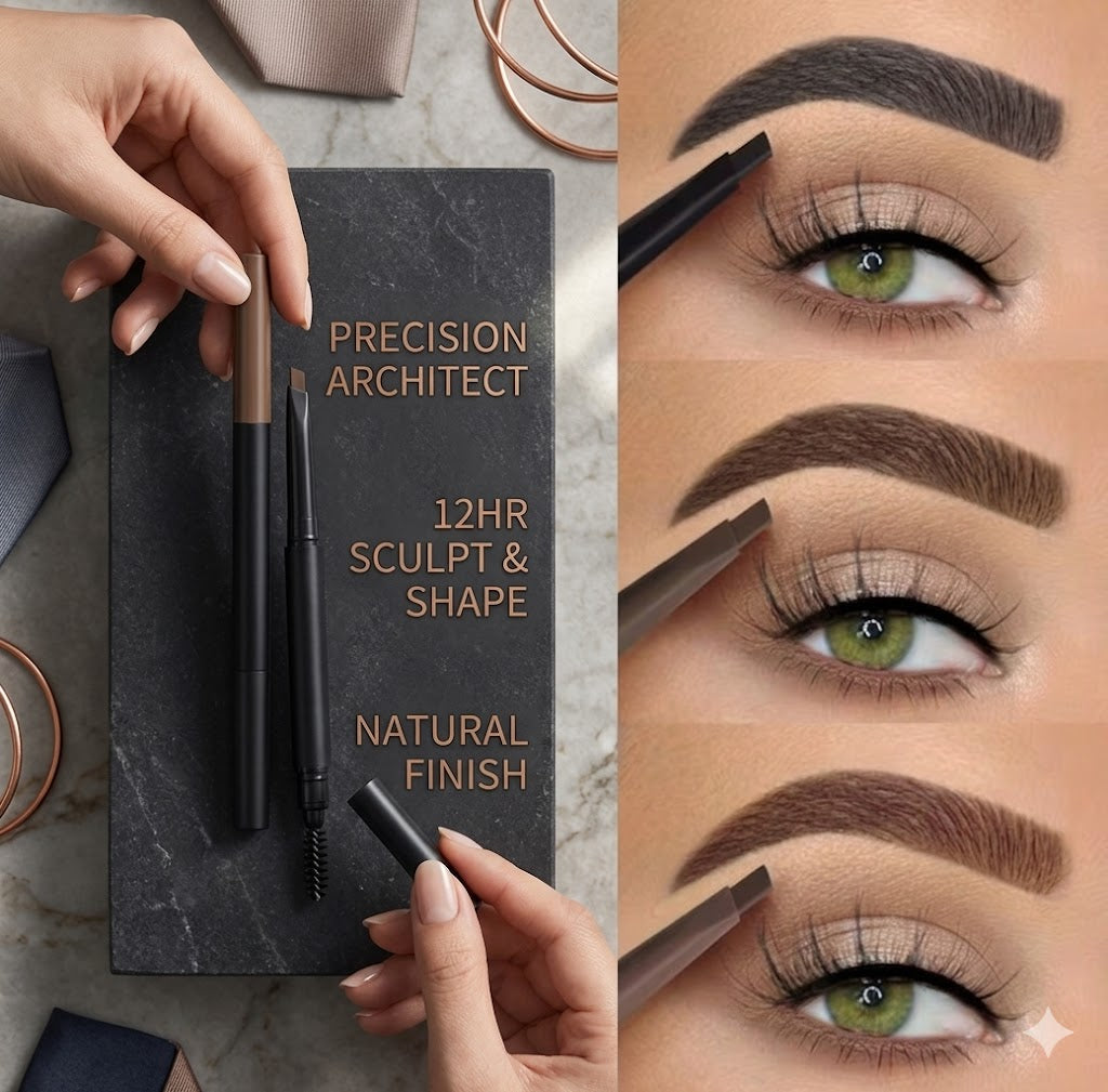 Smudge-Proof Automatic Eyebrow Pencil | Tinted Micro Triangle Brow Styling Pen, Long-Wear Easy Application