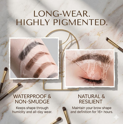 Smudge-Proof Automatic Eyebrow Pencil | Tinted Micro Triangle Brow Styling Pen, Long-Wear Easy Application