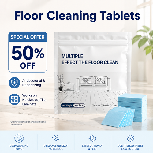 PKNEW® Floor Cleaning Tablets Multi-Surface Cleaner for Hardwood Laminate Tile & RV Walls Antibacterial Deodorization Maintenance