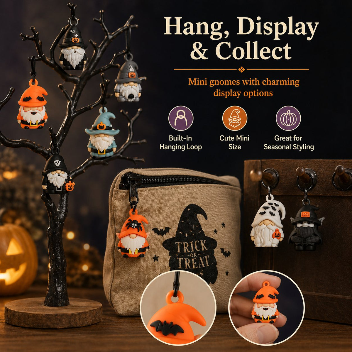 🎃 24 Days of Halloween Gnome Surprise Figures Advent Calendar Box